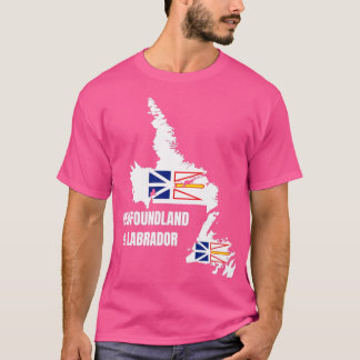 Neufundland und Labrador Flag Map, Kanada T-Shirt