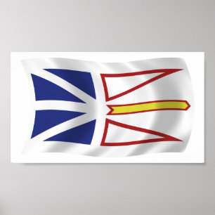 Neufundland und Labrador Flagge Poster Druck