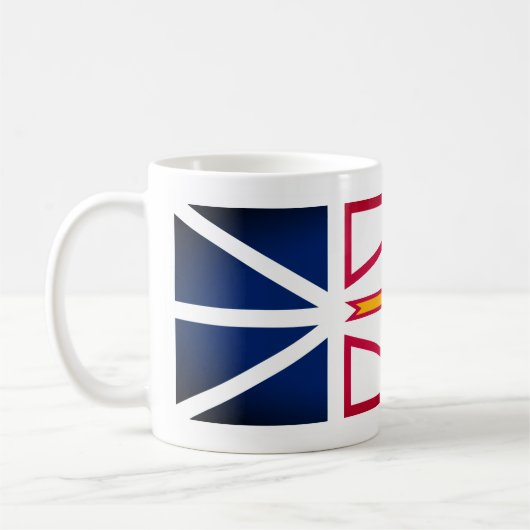 Neufundland und Labrador-Flagge (vertikal) Kaffeetasse (Links)