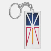 Neufundland und Labrador-Flagge (vertikal) Schlüsselanhänger (Vorderseite links)