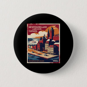 Neufundland und Labrador Kanada Vintage Tra der 50 Button