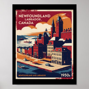Neufundland und Labrador Kanada Vintage Tra der 50 Poster
