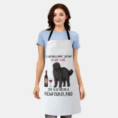 Neufundland und Wein Funny Dog Schürze (Getragen)