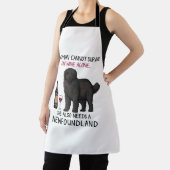 Neufundland und Wein Funny Dog Schürze (InSitu)