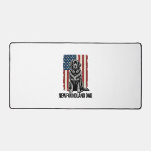 Neufundland-Vater Patriotischer Hund Vintage Schreibtischunterlage
