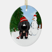 Neufundland-Weihnachten Keramikornament (Rechts)