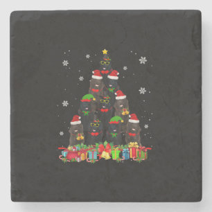 Neufundland Weihnachtsbaum Funny Dog Lover Xmas Steinuntersetzer