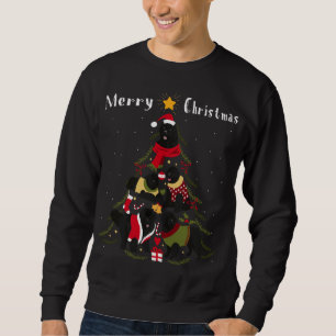 Neufundland Weihnachtsbaum Xmas Dog Lover Sweatshirt