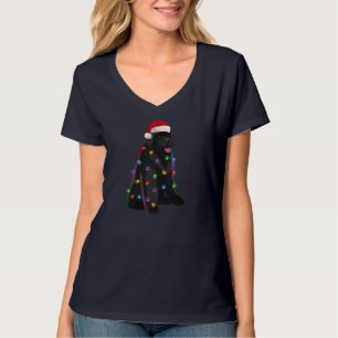 Neufundland Weihnachtsbeleuchtung Xmas Hund Lover T-Shirt