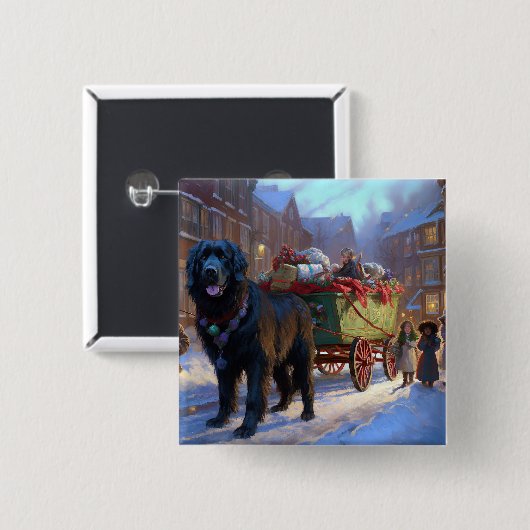 Neufundland Weihnachtsfeiertage Button (Vorne & Hinten)