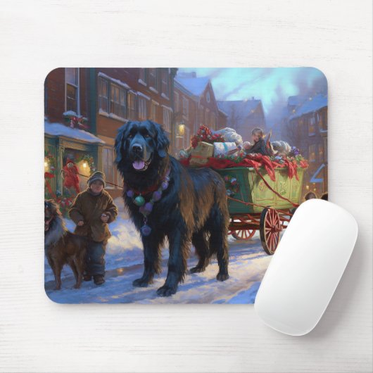 Neufundland Weihnachtsfeiertage Mousepad (Mit Mouse)