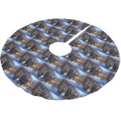 Neufundland Weihnachtsfeiertage Polyester Weihnachtsbaumdecke (Schrägansicht)