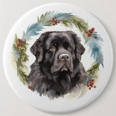 Neufundland Weihnachtsmann Festliche Jungfrau Button (Vorderseite)