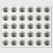 Neufundland Weihnachtsmann Festliche Jungfrau Geschenkpapier (Flach)