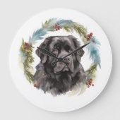 Neufundland Weihnachtsmann Festliche Jungfrau Große Wanduhr (Vorderseite)