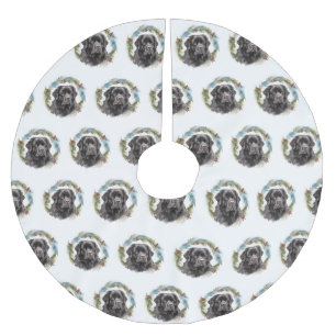 Neufundland Weihnachtsmann Festliche Jungfrau Polyester Weihnachtsbaumdecke