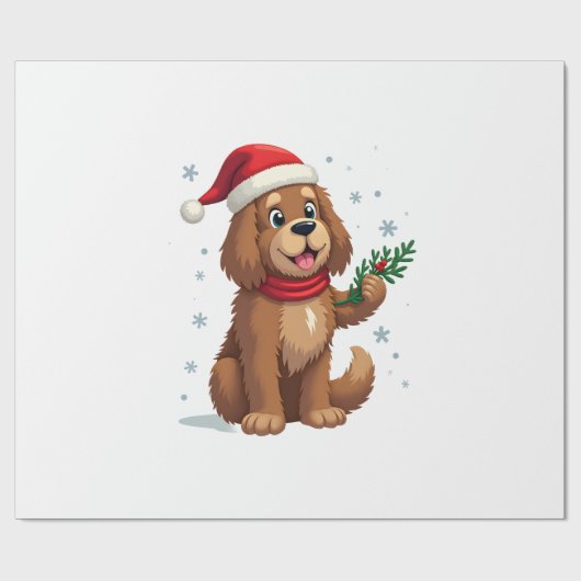 Neufundland-Weihnachtsmannmütze Geschenkpapier (Flach)
