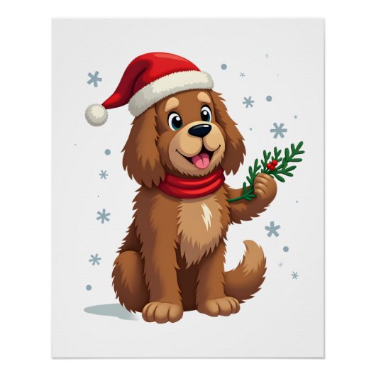 Neufundland-Weihnachtsmannmütze Poster (Vorderseite)