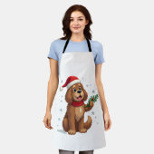 Neufundland-Weihnachtsmannmütze Schürze (Getragen)