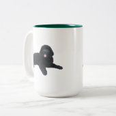 Neufundland-Welpen-Tasse Zweifarbige Tasse (Vorderseite Links)