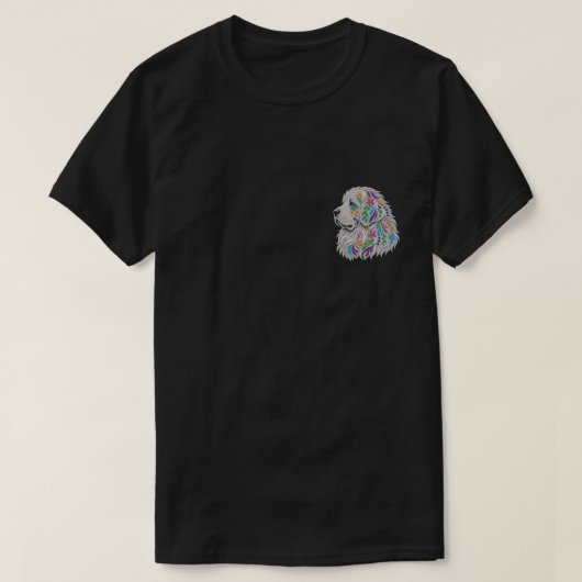 Neufundländer-Blumenpatch T-Shirt (Design vorne)