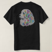 Neufundländer-Blumenpatch T-Shirt (Design Rückseite)