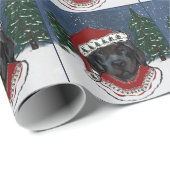 Neufundländer geschenkpapier (Rolleneckpunkt)