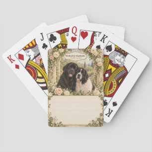 Neufundländer-Hochzeitsgästebuch-Unterschriftendec Spielkarten