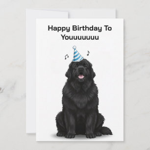 Neufundländer-Hund Alles Gute zum Geburtstag Dirrr Einladung
