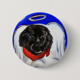 Neufundländer Hund Button