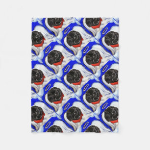 Neufundländer Hund Fleecedecke