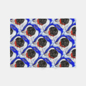 Neufundländer Hund Fleecedecke (Vorderseite (Horizontal))