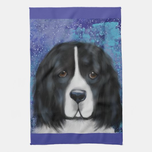 Neufundländer Hund Geschirrtuch (Vertikal)