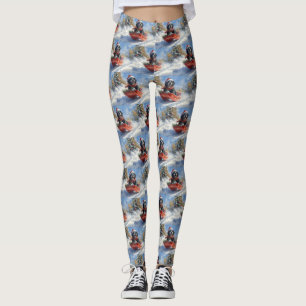 Neufundländer-Hund im Schlitten Lass es schneien W Leggings