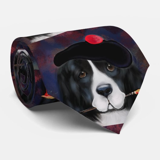 Neufundländer Hund Krawatte (Gerollt)