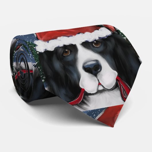 Neufundländer Hund Krawatte (Gerollt)