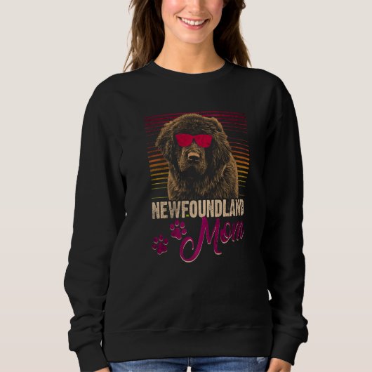 Neufundländer-Hund Newfoundland Mutter 3 Sweatshirt (Vorderseite)