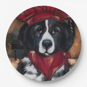 Neufundländer Hund Pappteller