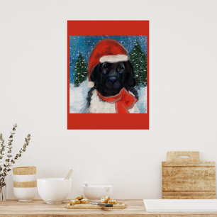 NEUFUNDLÄNDER HUND POSTER