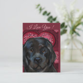 Neufundländer Hund Postkarte (Stehend Vorderseite)