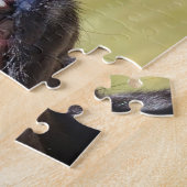 Neufundländer Hund. Puzzle (Seite)