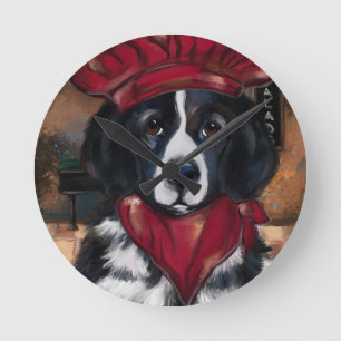 Neufundländer Hund Runde Wanduhr