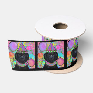 Neufundländer Hund Satinband