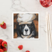 Neufundländer Hund Serviette (Beispiel)