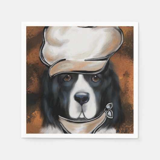 Neufundländer Hund Serviette (Vorderseite)