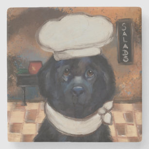 Neufundländer Hund Steinuntersetzer