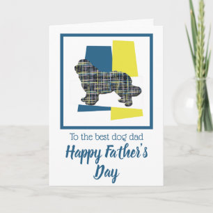 Neufundländer-Hund TriColour Vatertagskarte Karte