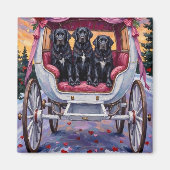 Neufundländer Hund Valentinstag Magnet (Vorne)