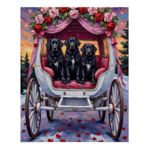 Neufundländer Hund Valentinstag Poster