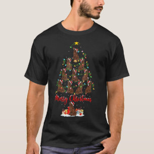 Neufundländer-Hund Weihnachtsbaum Lichter Santa Ne T-Shirt